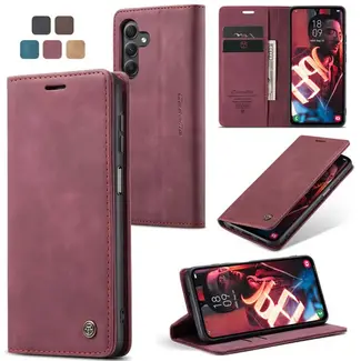 CaseMe Caseme - Telefoonhoesje geschikt voor Samsung Galaxy A15 - Wallet Book Case - Met Magnetische Sluiting - Rood