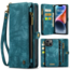 CaseMe - Telefoonhoesje geschikt voor Apple iPhone 14 - 2 in 1 Book Case en Back Cover - Blauw