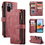 CaseMe - Telefoonhoesje geschikt voor Xiaomi Redmi Note 10 Pro / 10 Pro Max - Wallet Book Case met ritssluiting - Magneetsluiting - Rood