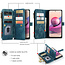 CaseMe - Telefoonhoesje geschikt voor Xiaomi Redmi Note 10 Pro / 10 Pro Max - Wallet Book Case met ritssluiting - Magneetsluiting - Blauw