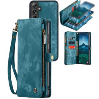 CaseMe CaseMe - Telefoonhoesje geschikt voor Samsung Galaxy S24 - 2 in 1 Book Case en Back Cover - Blauw