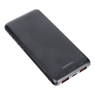 Veger Veger - Powerbank 10000 mAH - 2x USB / 1x USB-C / 1x Micro USB - Snel laden 3.0 - 20W - Zwart