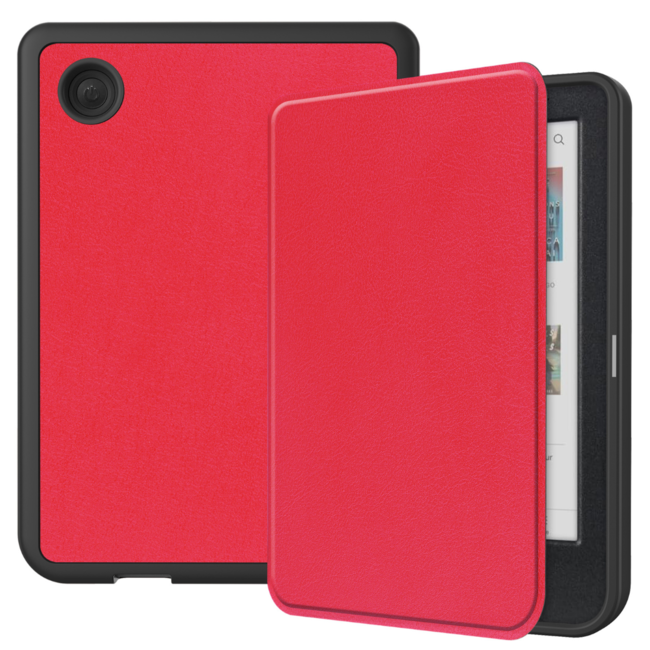 E-readerhoes geschikt voor Kobo Clara BW / Kobo Clara Colour - TPU - Rood