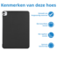 Case2go - Tablet hoes geschikt voor Apple iPad Pro 11 (2024) - Tri-fold hoes - Auto/Wake functie  - Zwart