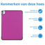 Case2go - Tablet hoes geschikt voor Apple iPad Pro 11 (2024) - Tri-fold hoes - Auto/Wake functie  - Paars