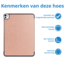 Case2go - Tablet hoes geschikt voor Apple iPad Pro 11 (2024) - Tri-fold hoes - Auto/Wake functie  - Rose Goud