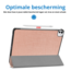 Case2go - Tablet hoes geschikt voor Apple iPad Pro 11 (2024) - Tri-fold hoes - Auto/Wake functie  - Rose Goud