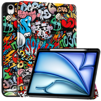 Cover2day Tablet hoes geschikt voor de Apple iPad Air 13 (2024) - Graffiti
