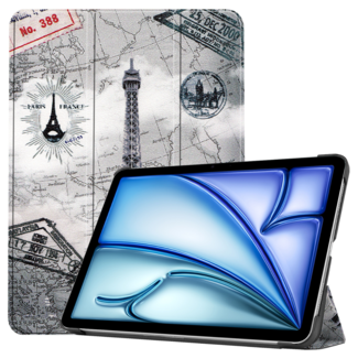 Hoozey Case2go - Tablet hoes geschikt voor iPad Air 6 (2024) - Tri-fold hoes met auto/wake functie - 10.9 inch - Eiffeltoren