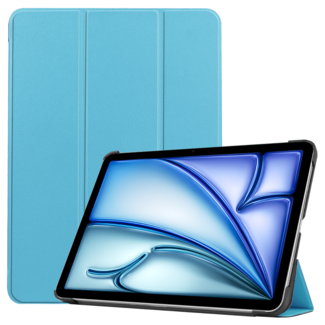 Hoozey Case2go - Tablet hoes geschikt voor iPad Air 6 (2024) - Tri-fold hoes met auto/wake functie - 10.9 inch - Lichtblauw