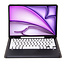Case2go - Bluetooth Toetsenbord hoes geschikt voor Apple iPad Air 13 (2024/2025) / Apple iPad Pro 12.9 (2018/2020/2021/2022) - QWERTY - Auto Wake/Sleep functie - Met Pencil Houder - Zwart/Wit