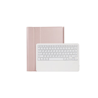 Cover2day Case2go - Bluetooth Toetsenbord hoes geschikt voor Apple iPad Air 13 (2024/2025) / Apple iPad Pro 12.9 (2018/2020/2021/2022) - QWERTY - Auto Wake/Sleep functie - Met Pencil Houder - Rosé Gou