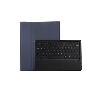 Cover2day Case2go - Bluetooth Toetsenbord hoes geschikt voor Apple iPad Air 13 (2024/2025) / Apple iPad Pro 12.9 (2018/2020/2021/2022) - QWERTY - Auto Wake/Sleep functie - Met Pencil Houder - Donker Bl