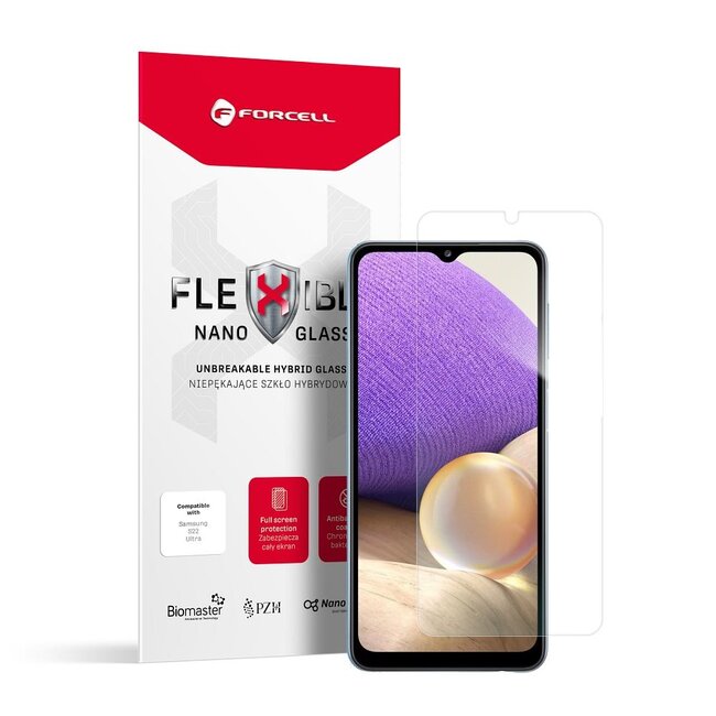 Forcell - Screenprotector geschikt voor Samsung Galaxy A32 5G - Flexibel Hybride Glas - Transparant