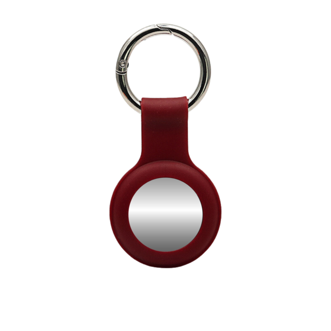 Apple AirTag Keychain - Silicone AirTag Case - AirTag pendant - Dark Red