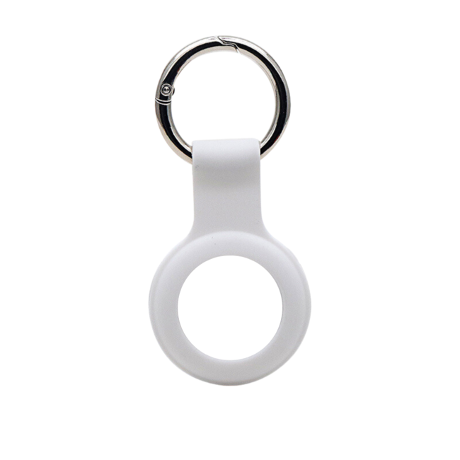 Apple AirTag Keychain - Silicone AirTag Case - AirTag pendant - White