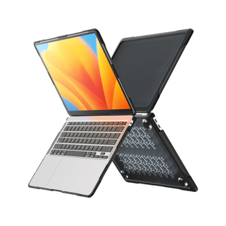 Merkloos Case2go - Hardcover/Hoes voor Macbook Air 13 (2018-2020) - 360 Bescherming - Zwart
