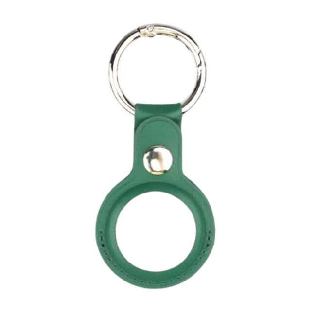 Apple AirTag Keychain - PU Leather AirTag Pendant - AirTag Apple Case - Green