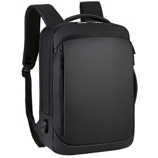 OEM Case2go - Rugzak 15.6 Inch - Schouderbanden - Met Extra vakken - USB oplaad-punt - Waterdicht - Zwart