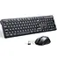 Cover2day - Draadloos Toetsenbord en Muis - QWERTY - 2.4G Keyboard - Met USB Dongle - Universeel - Iron Grey