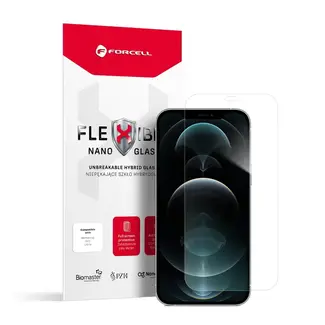Forcell Forcell - Screenprotector geschikt voor iPhone 12 Pro Max - Flexibel Hybride Glas - Transparant
