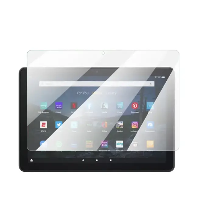 Case2go - Tablet Screenprotector geschikt voor Amazon Fire HD 8 Plus (2022) - Tempered Glass - Case Friendly - Transparant