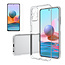 Case for Xiaomi Redmi Note 10 + Screenprotector - Clear Soft Case - Silicone Back Cover - Shock Proof TPU - Transparent