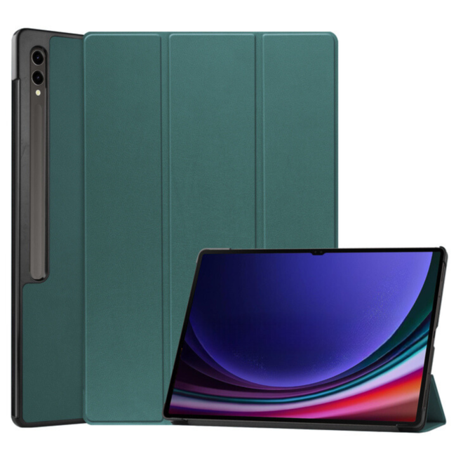Tablet hoes geschikt voor de Samsung Galaxy Tab S10 Ultra (2024) / Samsung Galaxy Tab S9 Ultra (2023) - Donker Groen