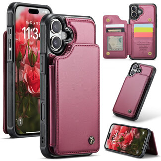 CaseMe Hoesje voor Apple iPhone 16 Plus -  - Rood