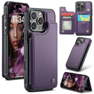 CaseMe Hoesje voor Apple iPhone 16 Pro -  - Paars