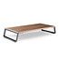 Case2go - Monitor Standaard - Laptop Standaard - Ergonomische design - Monitor Verhoger - Aluminium  - Walnoot Bruin