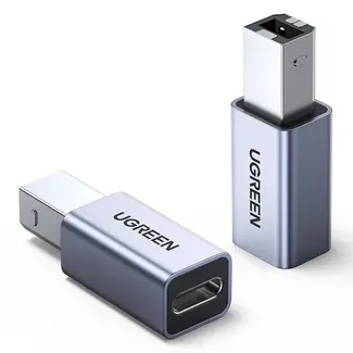 Ugreen Ugreen - USB-C Naar USB-B Adapter - Printer Adapter - Grijs