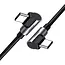 Ugreen - USB-C naar USB-C - 1.0 Meter - Haakse Kabel - 90 Graden - Oplader - Grijs