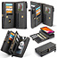 CaseMe - Apple iPhone 13 Pro Max Case - Back Cover and Wallet Book Case - Multifunctional - Black