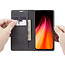 CaseMe - Case for Xiaomi Redmi Note 8 - PU Leather Wallet Case Card Slot Kickstand Magnetic Closure - Black
