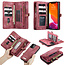 CaseMe - Case for Apple iPhone 13 - Wallet Case with Card Holder, Magnetic Detachable Cover - Red