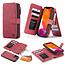 CaseMe - Case for Apple iPhone 13 Mini - Wallet Case with Cardslots and Detachable Flip Zipper Case - Red