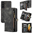 CaseMe - Case for Samsung Galaxy S21 - Wallet Case with Card Holder, Magnetic Detachable Cover - Black
