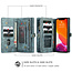 CaseMe - Case for Apple iPhone 13 Mini - Wallet Case with Card Holder, Magnetic Detachable Cover - Blue