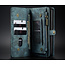 CaseMe - Case for Apple iPhone 13 Mini - Wallet Case with Card Holder, Magnetic Detachable Cover - Blue