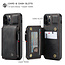 CaseMe - Apple iPhone 13 Pro Max Case - Back Cover - with RFID Cardholder - Black