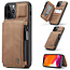 CaseMe - Apple iPhone 13 Pro Max Case - Back Cover - with RFID Cardholder - Light Brown