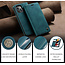 CaseMe - Case for Apple iPhone 13 Mini - PU Leather Wallet Case Card Slot Kickstand Magnetic Closure - Blue