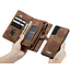 CaseMe - Case for Samsung Galaxy S21 - Wallet Case with Card Holder, Magnetic Detachable Cover - Brown