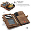 CaseMe - Case for Samsung Galaxy S21 - Wallet Case with Card Holder, Magnetic Detachable Cover - Brown