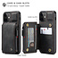 CaseMe - Apple iPhone 13 Case - Back Cover - with RFID Cardholder - Black