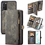 CaseMe - Case for Samsung Galaxy S20 Plus - Wallet Case Whiteh Card Holder, Magnetic Detachable Cover - Black