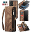 CaseMe - Case for Samsung Galaxy A52 5G - Wallet Case with Card Holder, Magnetic Detachable Cover - Brown