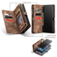 CaseMe - Case for Samsung Galaxy A52 5G - Wallet Case with Card Holder, Magnetic Detachable Cover - Brown