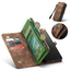 CaseMe - Case for Samsung Galaxy A52 5G - Wallet Case with Card Holder, Magnetic Detachable Cover - Brown